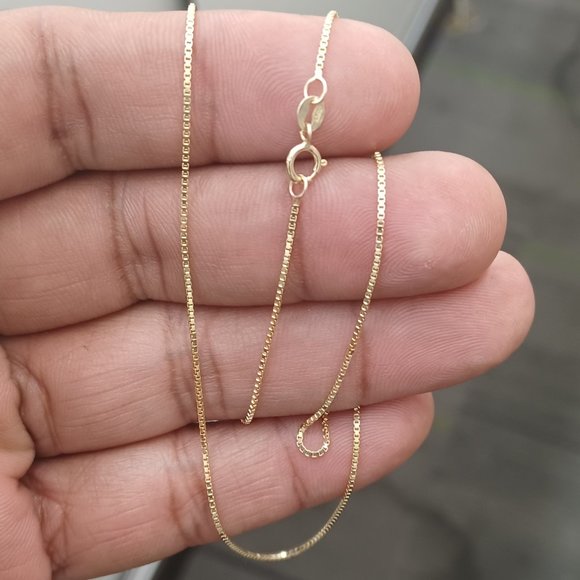 10kt Real Gold Box Chain 18 inches
